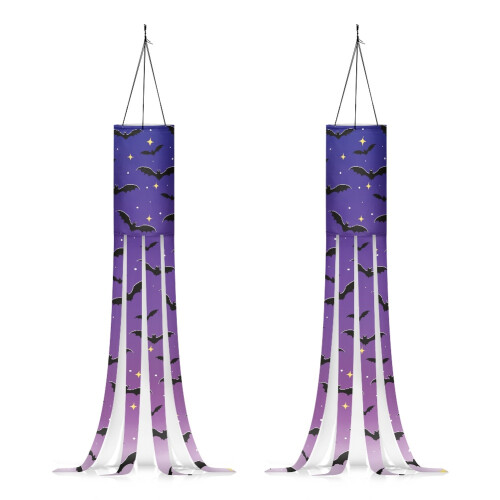 Galaxy Bats Windsock Outdoor Halloween Decoration 2 PCS