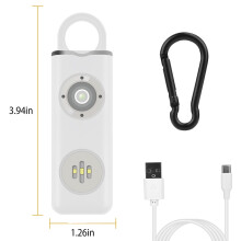 Personal Safety Alarm 130dB Rechargeable with LED Flashlight
