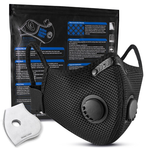 CAMP M Plus Dust Mask Reusable with 6 Activated Carbon
