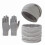 Winter beanie hat with circle scarf and touchscreen gloves 1