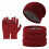 Winter beanie hat with scarf and touchscreen gloves set 1