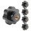 5 pieces Black star grip knobs, female thread diameter 8mm,  diameter 40mm 1