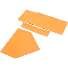 Rubber Baseball Plates Weather Resistant 5 Pcs
