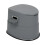 Portable Camping Toilet with Non-slip Mat Grey 1