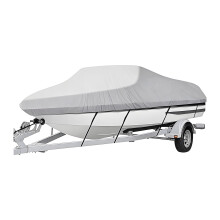 Boat Cover for V-Hull Boats 17-19ft Gray 800D Waterproof