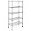 Wire Storage Shelves 5-Tier 24x14x59 Inch Rolling Unit with 1