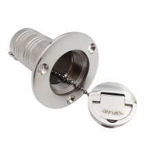 2 Inch Boat Fuel Deck Filler with Keyless Cap Stainless