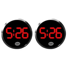 2X -Digitaluhr, Wasserdichte Kleine Digitaluhr, Fahrplan für Den Außenbereich, Selbstklebendes Autozubehör