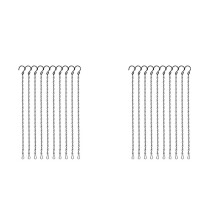 20PCS 19.7 Inch Plant Hooks for Hanging Baskets,Black Hanging Chains with S Hook and Clip for Planter, Bird Feeders