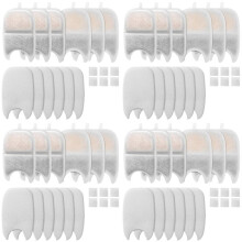 24er-Set Ersatzfilter und Schwämme für 135 Fl Oz/4L Katzentrinkbrunnenfilter, Dreifachfiltration, Haustiertrinkbrunnenfilter