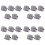 20PCS Silver Alloy Drum Kit Rectangular Claw Hook Lug Single End Drum Percussion Accessory Replacement Parts 1