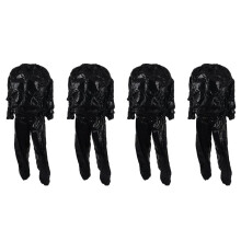 4X Heavy Duty Fitness Weight Loss Sweat Sauna Suit Exercise Gym Anti-Rip Black XL