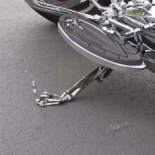 Gothic-Unique Pequeno Motocicleta Descanso Lateral Pés Apoio de Bicicleta Chutes Liga de Alumínio Dedo Ajuste 15cm