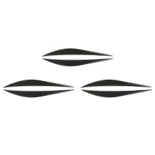 6x Carbon Fiber Car Front Headlight Eyebrows Sticker Trim Decoration Accessories for - 3 Series F30 320I 325I 316I