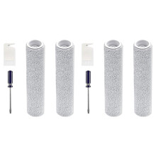 4x Replacement Roller Mops for Qrevo Curv 2 Flow, Robot Vacuum Cleaner Accessory Kit -Mopping Roller