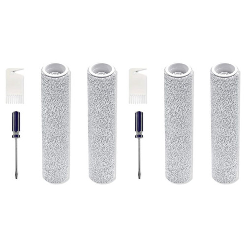 4x Replacement Roller Mops for  Qrevo Curv 2 Flow, Robot Vacuum Cleaner Accessory Kit -Mopping Roller