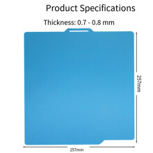 2X for X1 X1C P1S P1P A1 Cool Plate Build Plate 257x257mm Spring Steel Double Sided Strong Adhesion Cold Bed