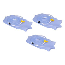 3X 2000Ml Constipation Flusher Feminine Hygiene Enema Bag Sets for Colon Cleansing Silicone Hose Health Cleaner Kit