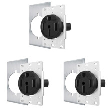 3X NEMA14-50 Outlet By Industrial Grade for Even Safer,No Overheating or Melting, EV Charging 50Amp 125/250V Receptacle