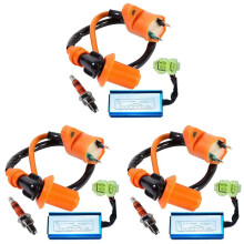 3X Högpresterande Racing Tändspole 6 Pin CDI 3 Elektrod Tändstift för GY6 50Cc 150Cc 125Cc ATV Moped Scooter Delar