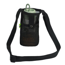 Outdoor Sport Water Cup Cover Mobile Phone Bag Camping Accessories Mesh Cup Sleeve Pouch Portable Visible Bag,Black
