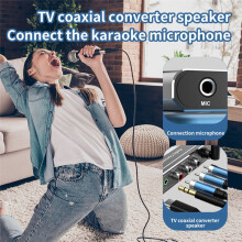 HIFI 5.2 Audio Receiver Coaxial/Mic/USB U-Disk Input 3.5MM/L R RCA Output Wireless Adapter for KTV Car Speaker