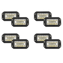 8Pcs 12V 6 Inch Flush Mount Work Light 26 LED Super Bright Spotlight Car Headlights
