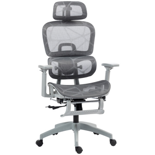 Multi-Adjustable Mesh Office Chair - Grey 2