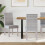 VidaXL vidaXL Dining Chair 2 pcs Solid Mahogany Wood White Wash 1