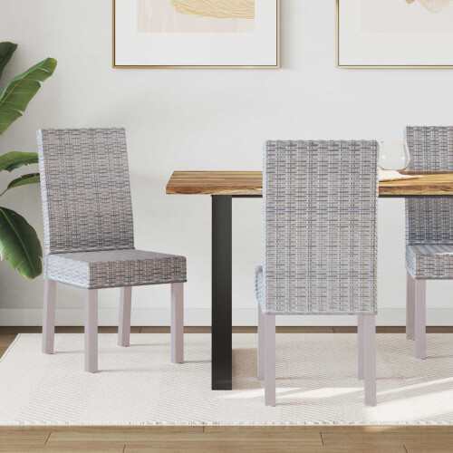 VidaXL vidaXL Dining Chair 2 pcs Solid Mahogany Wood White Wash
