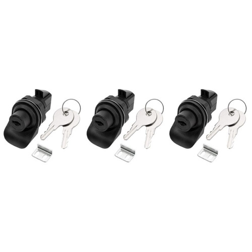3 Set Locking Push Button  for Marine Boat Radio Box, Tool Box, Electronic Box, Motorcycle Glove Box Lock.