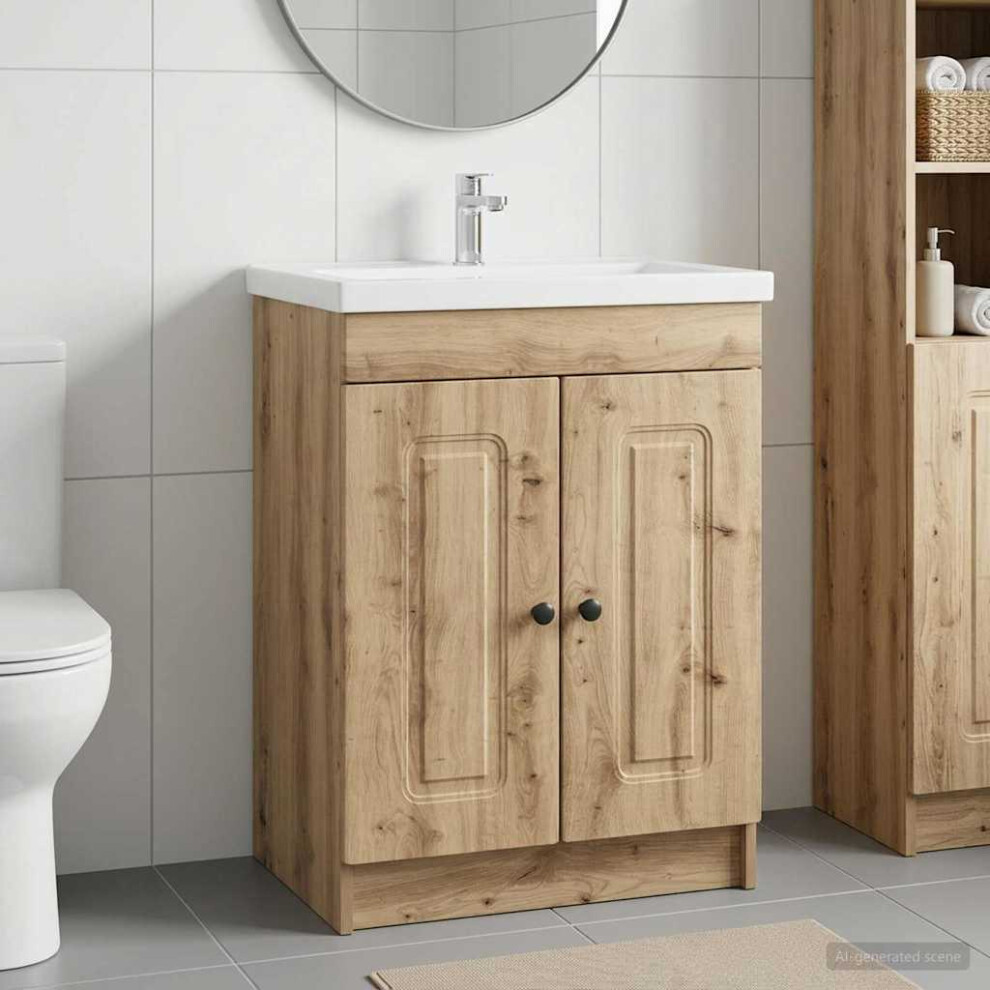 Vidaxl Bathroom Under Sink Cabinet Artisan Oak 78.5 X 37.5 X 81 Cm