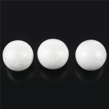 30 x Weihnachtsdekoration Modellierung Handwerk Polystyrol Schaum Kugel Sphaere 6cm --- Weiss