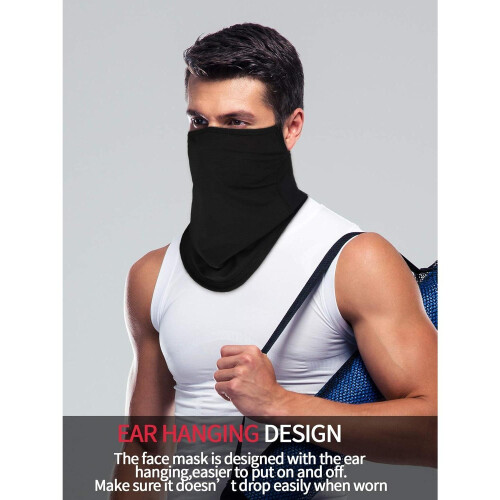 Cycling Neck Gaiter with Ear Loops 4 Pcs 2