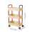 3-Tier Plastic Kitchen Storage Cart with Armrests and 3