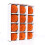 Christmas Tree Balls Orange Velvet 6cm 12pcs 6