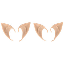 2 Pair PVC Fairy Pixie Fake Elf Ears Halloween Mask New Party Mask Scary Halloween Decoration Skin Tone