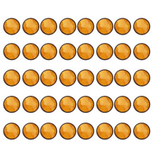 40Pcs 2 inch Round Orange Reflector Universal for Motorcycle ATV Dirt Bike