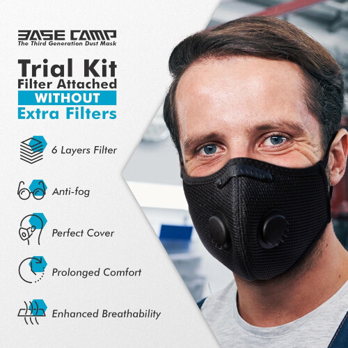 CAMP M Plus Dust Mask Reusable with 6 Activated Carbon 1
