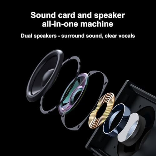 Bluetooth karaoke speaker with 2 wireless mics and RGB 2