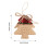 Linen Christmas Ornaments Star Sock Tree Shape 6pcs 3