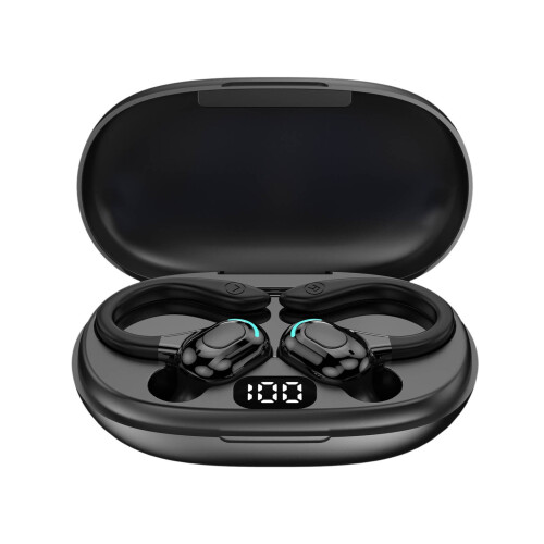 Bluetooth Earphones with Microphone and LED Display 1
