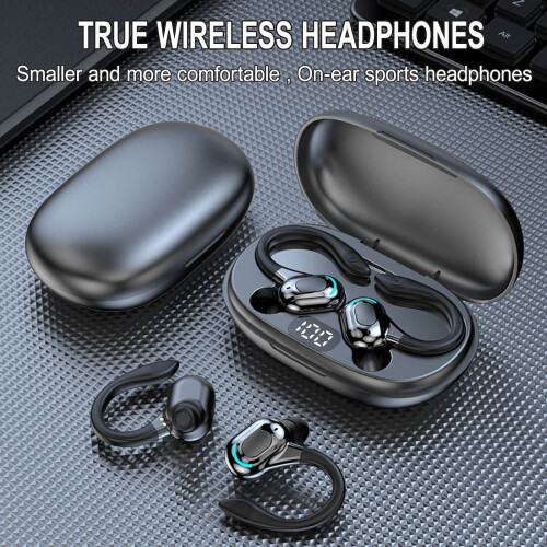 Bluetooth Earphones with Microphone and LED Display 2