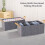 Organisateur de placard pliable gris 3 pièces 7