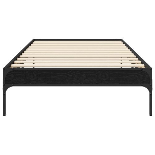 VidaXL vidaXL Bed Frame Black Oak 80 x 200 cm Engineered Wood 2