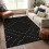 Boho Moroccan cotton rug black and white 4x6 feet 6