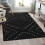 Boho Moroccan cotton rug black and white 4x6 feet 8