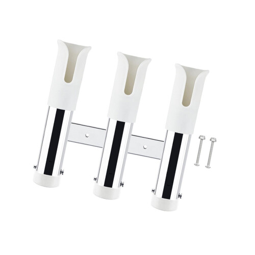 Fishing Rod Holder 3-Line Marine Pole Rest White 2