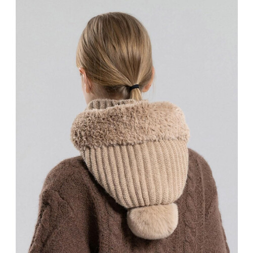 Knitted winter hat scarf mask set fleece lined 1