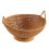Wicker Fruit Basket Brown Footed Serving Tray 2